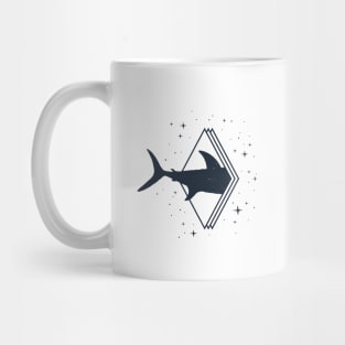 Creative Illustration. Fish Tail, Stars, Adventure, Nautical Mug